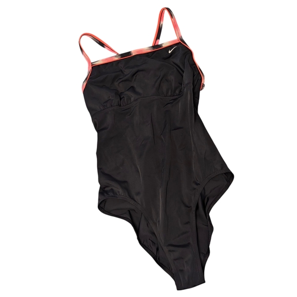 NIKE Onepiece Black Racing Swimsuit Pool Shelf Bra 14 - Picture 6 of 9
